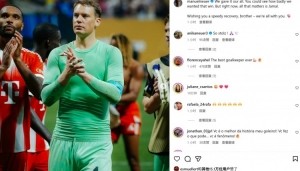 诺伊尔社媒：我们倾尽全力，现在重要的是穆西亚拉早日康复